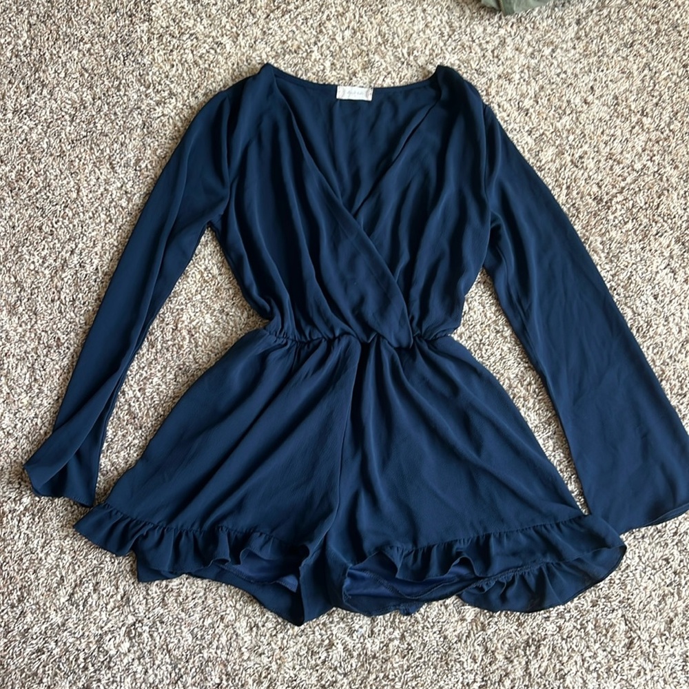 Altar’d state navy blue romper size small